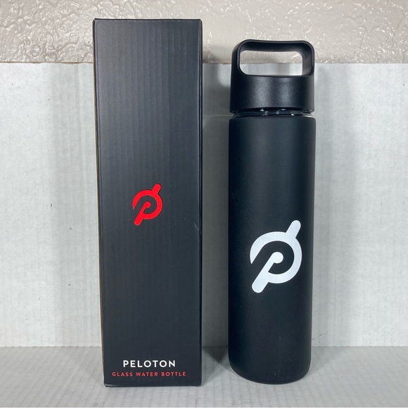 Peloton Dining New Peloton Water Bottle Black Glass Silicone Rubber